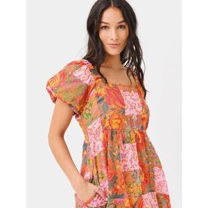 Madewell Quilted Dress 657 NWT Banjanan Dragon Dress